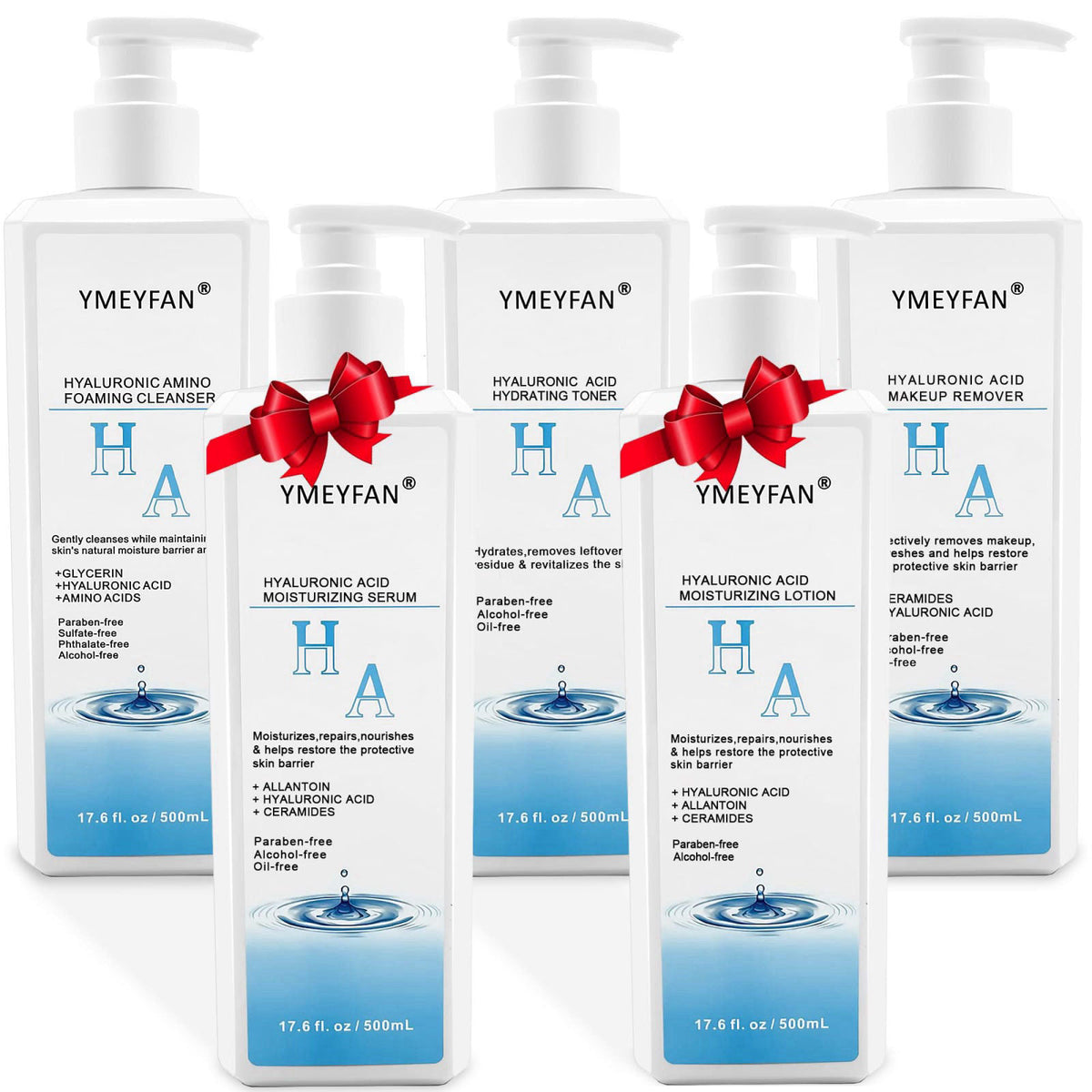 YMEYFAN Skincare Set Gift for Women Wife, Large Skin Care Set, Paraben Free, Hyaluronic Acid Facial Kits for Esthetician