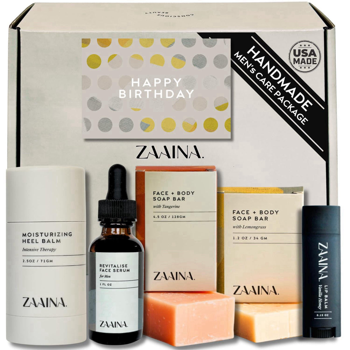 ZAAINA Birthday Gift for Men | Self Care Gift Box | Natural Grooming Set – product photo (Sets &amp; Kits)