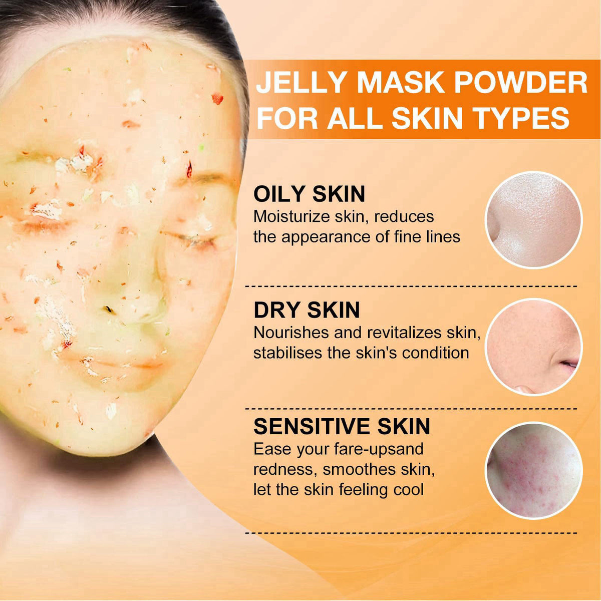 Angeland Jelly Masks for Facials Professional, Hydrating & Moisturizing Jelly Mask – close-up detail