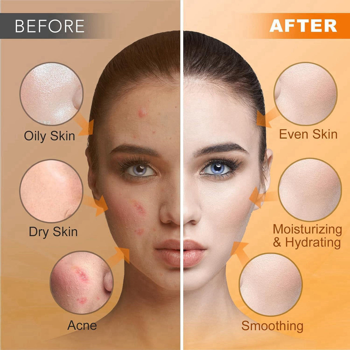 Angeland Jelly Masks for Facials Professional, Hydrating & Moisturizing Jelly Mask – back view and specifications