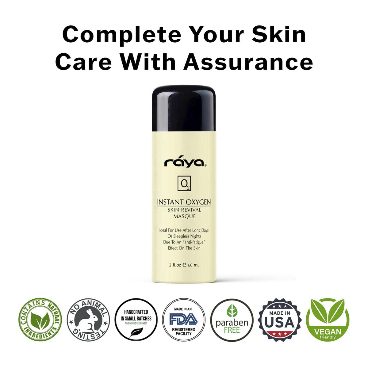 RAYA Oxygen Masque Facial Mask for All Skin Types, Revitalized Look – alternate angle