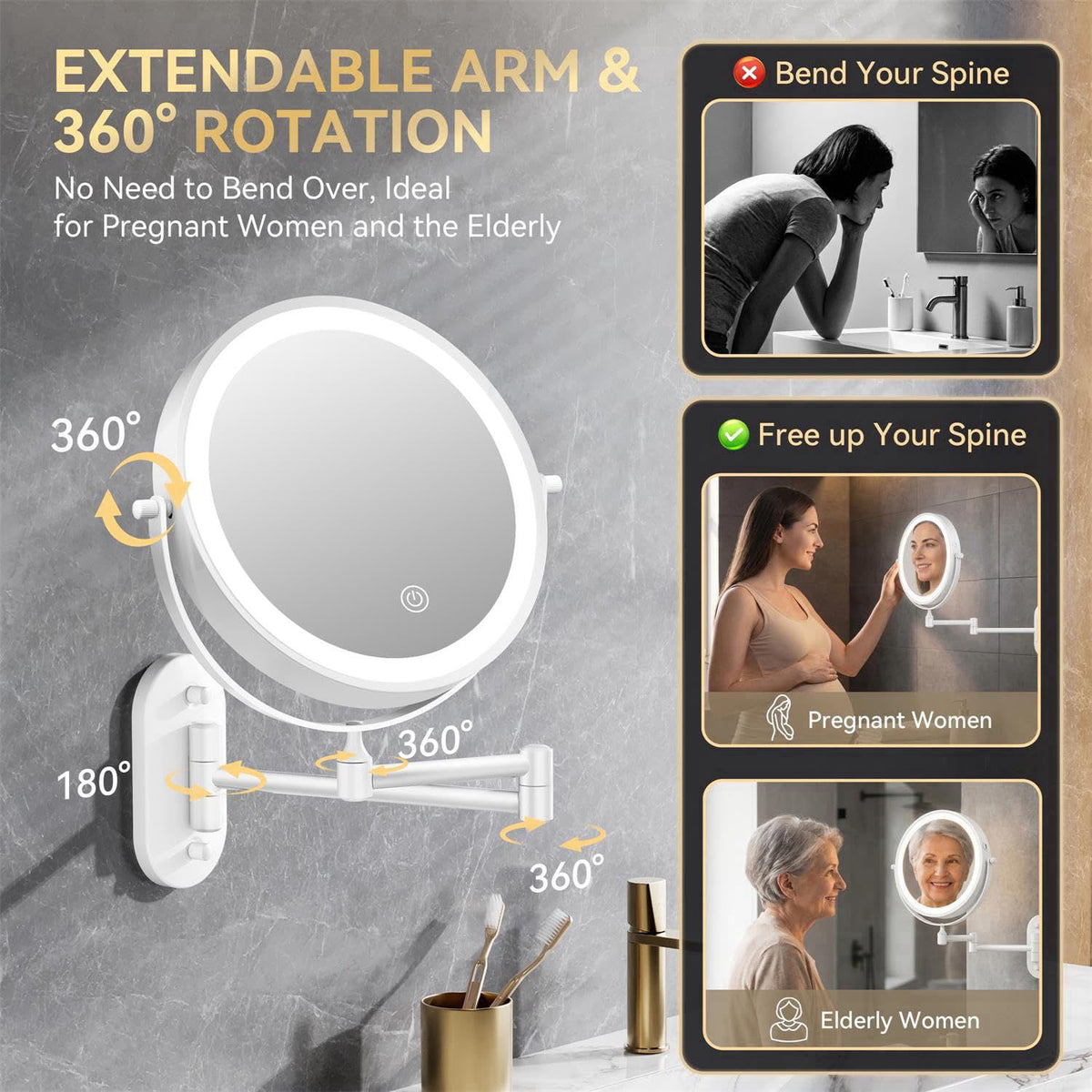 Auxmir – Makeup Mirrors on display