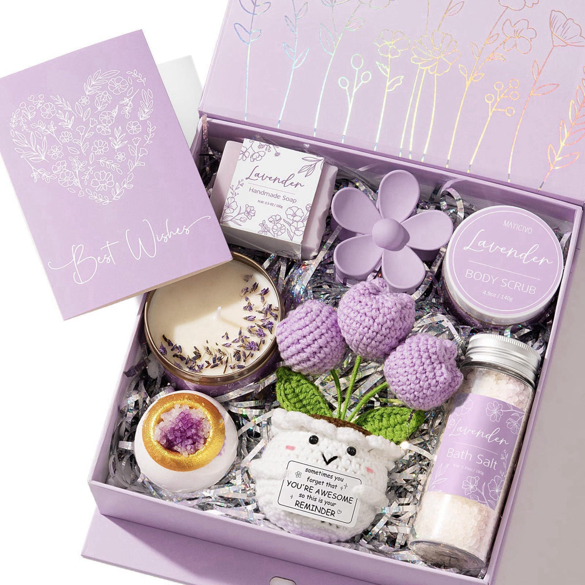 MAYICIVO Spa Gifts Baskets for Women, Bath Sets Christmas Birthday Gifts for Women – product photo (Sets &amp; Kits)