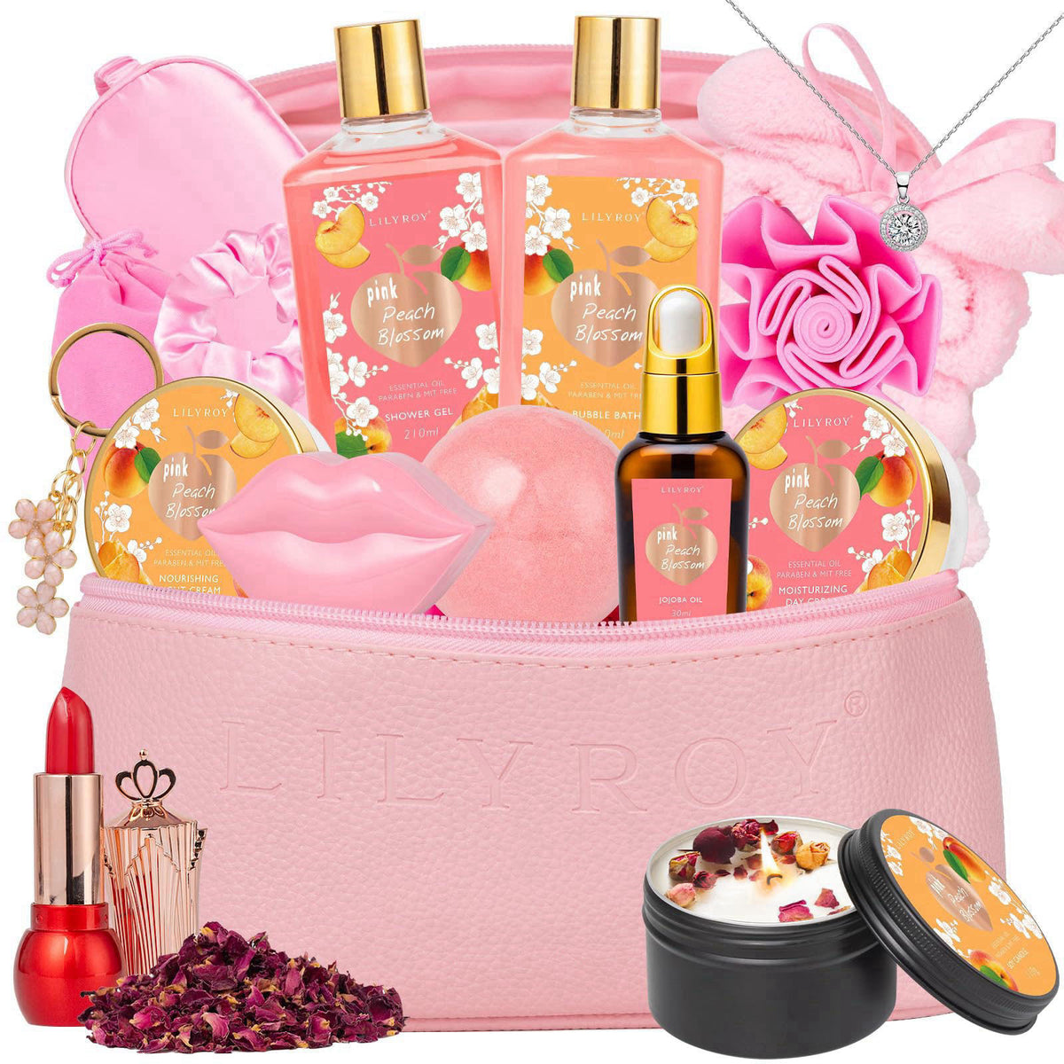 LILY ROY 20Pcs Luxurious Bath Gift Set, Skin Care Gifts, Spa Gifts for Women & Mom – product photo (Sets &amp; Kits)