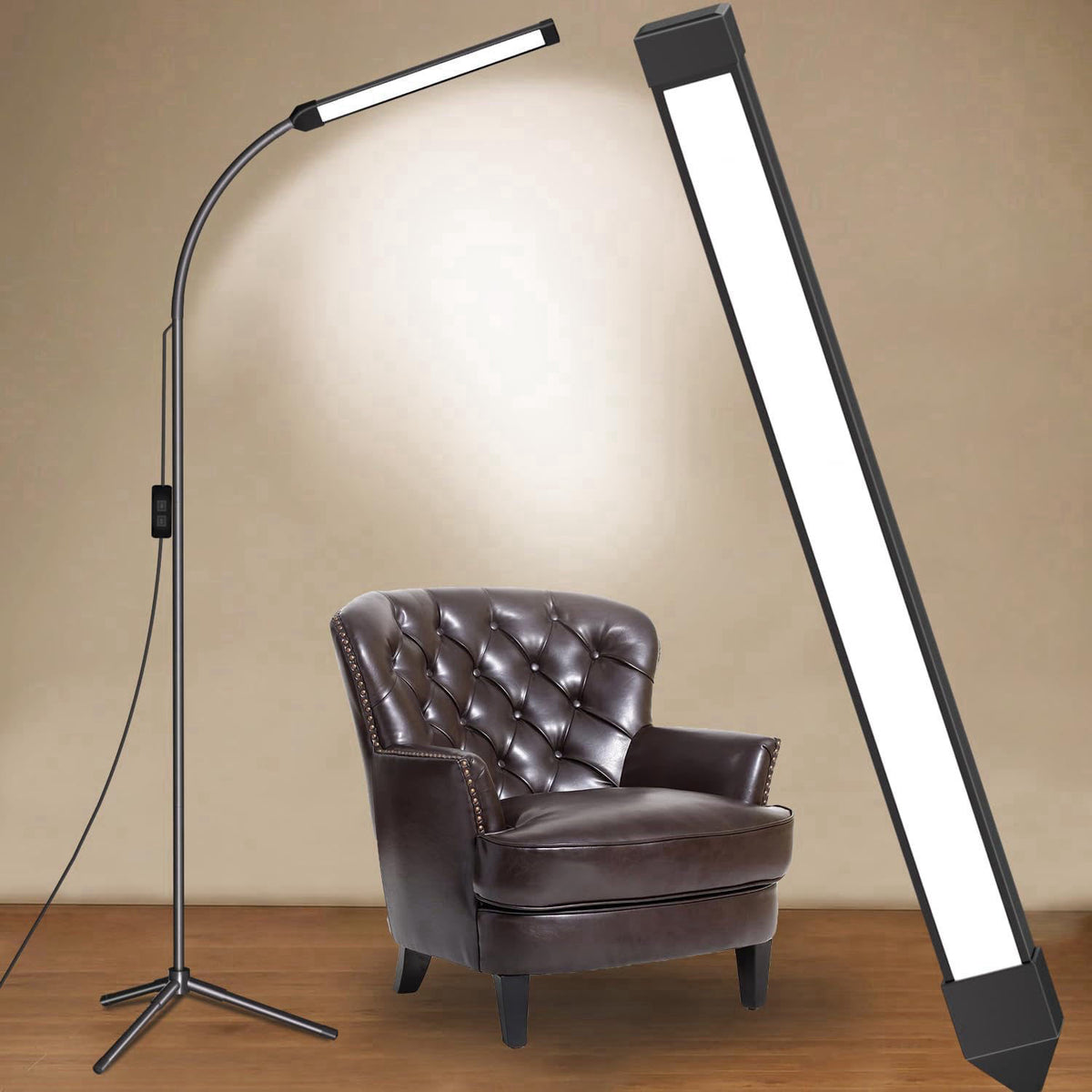 EBEST Led Floor Lamp for eyelash extensions Standing light Floor Lamps for Office Standing Lamp Brightness eyelash lamp 