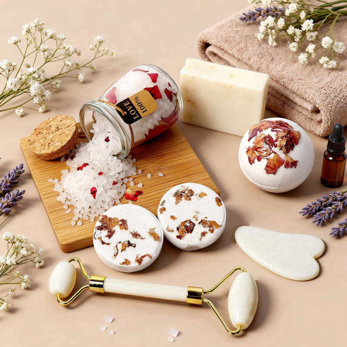 Joyvella Birthday Gift for Women, Get Well Soon Self Care Package, Unique Spa Gift Basket Thank You Gifts for Mom Grandm