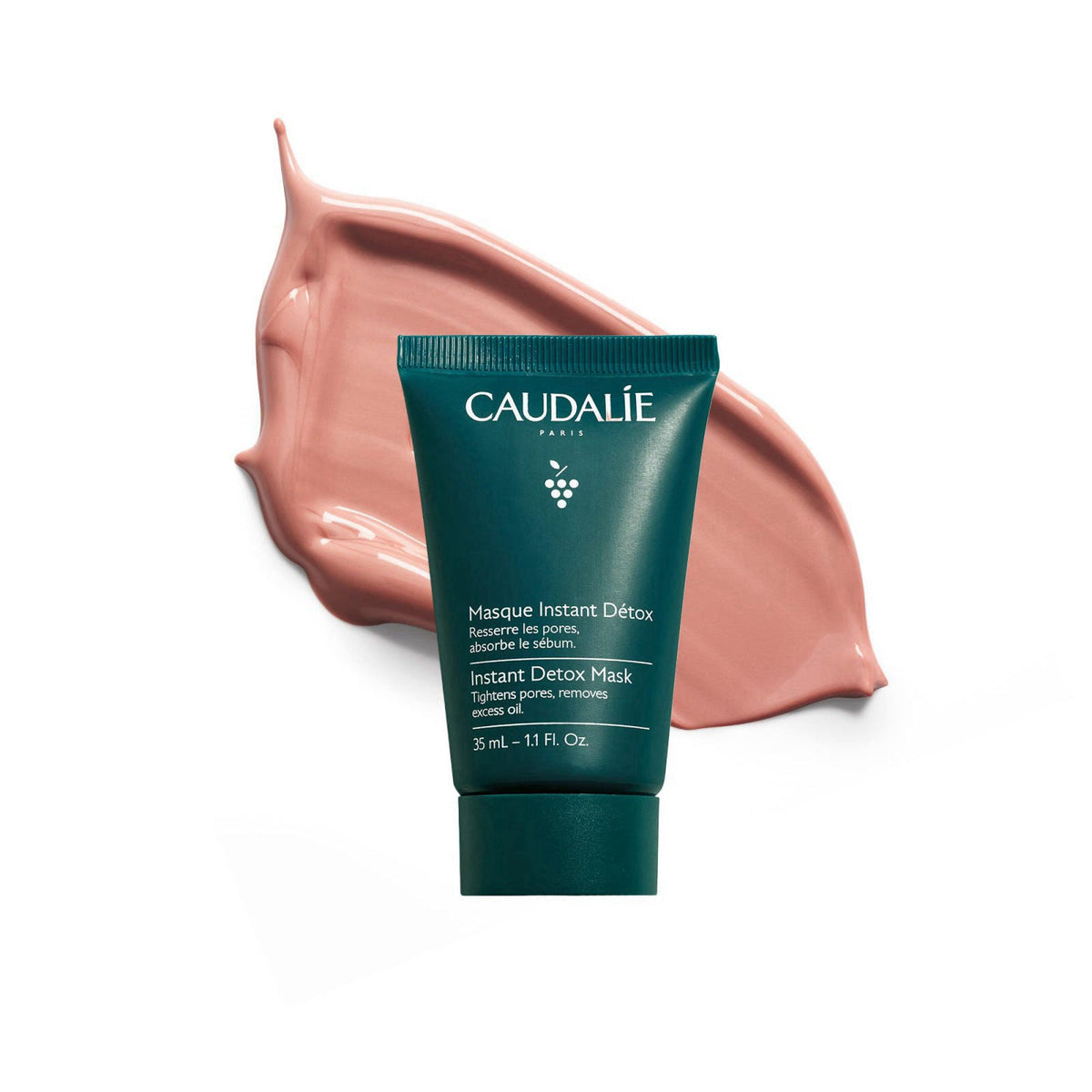 Caudalie Instant Detox Mask, Pore Minimizing Pink Clay Face Mask – product photo (Masks)