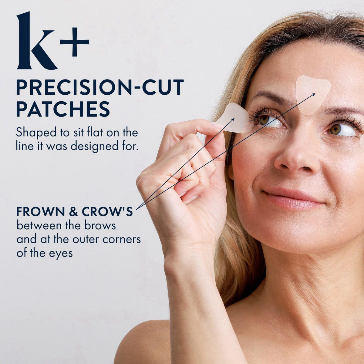 KPLUS k+ Korean Wrinkle Patches for Forehead, Frown Lines & Crow’s Feet, 60ct – close-up detail