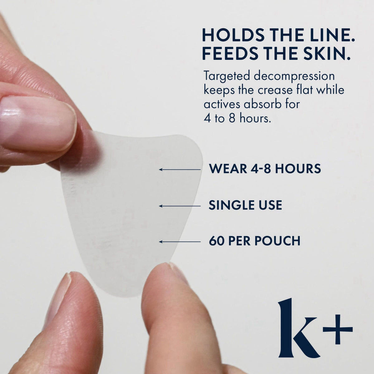 KPLUS k+ Korean Wrinkle Patches for Forehead, Frown Lines & Crow’s Feet, 60ct – full view, size 60 Count (Pack of 1)