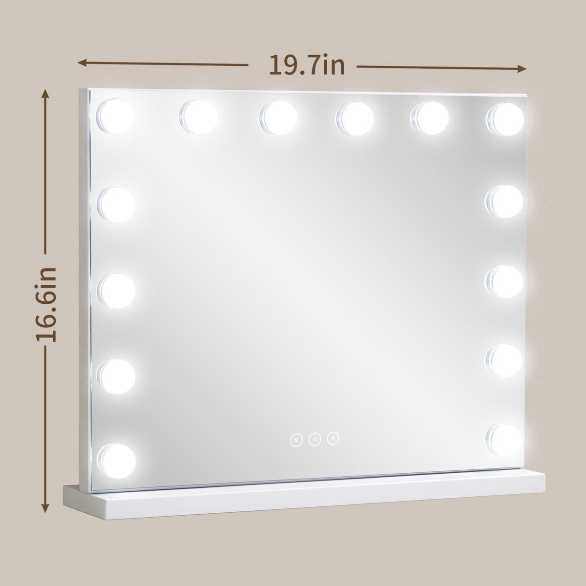 NUSVAN Vanity Mirror with Lights Lighted Makeup Mirror with Dimmable LED Bulbs,3 Color Lighting Modes,USB Charging Port 