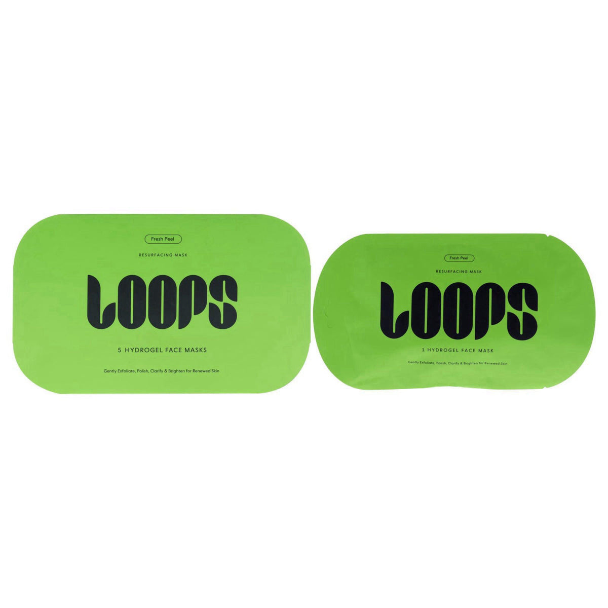 LOOPS Fresh Peel - Resurfacing Hydrogel Korean Face Mask, 5pc – product photo (Masks)