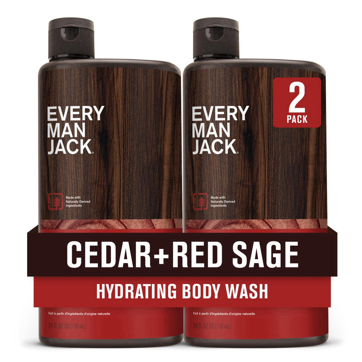 Every Man Jack Hydrating Body Wash for Men, Cedar Red Sage, 2pk – product photo (Body Washes)