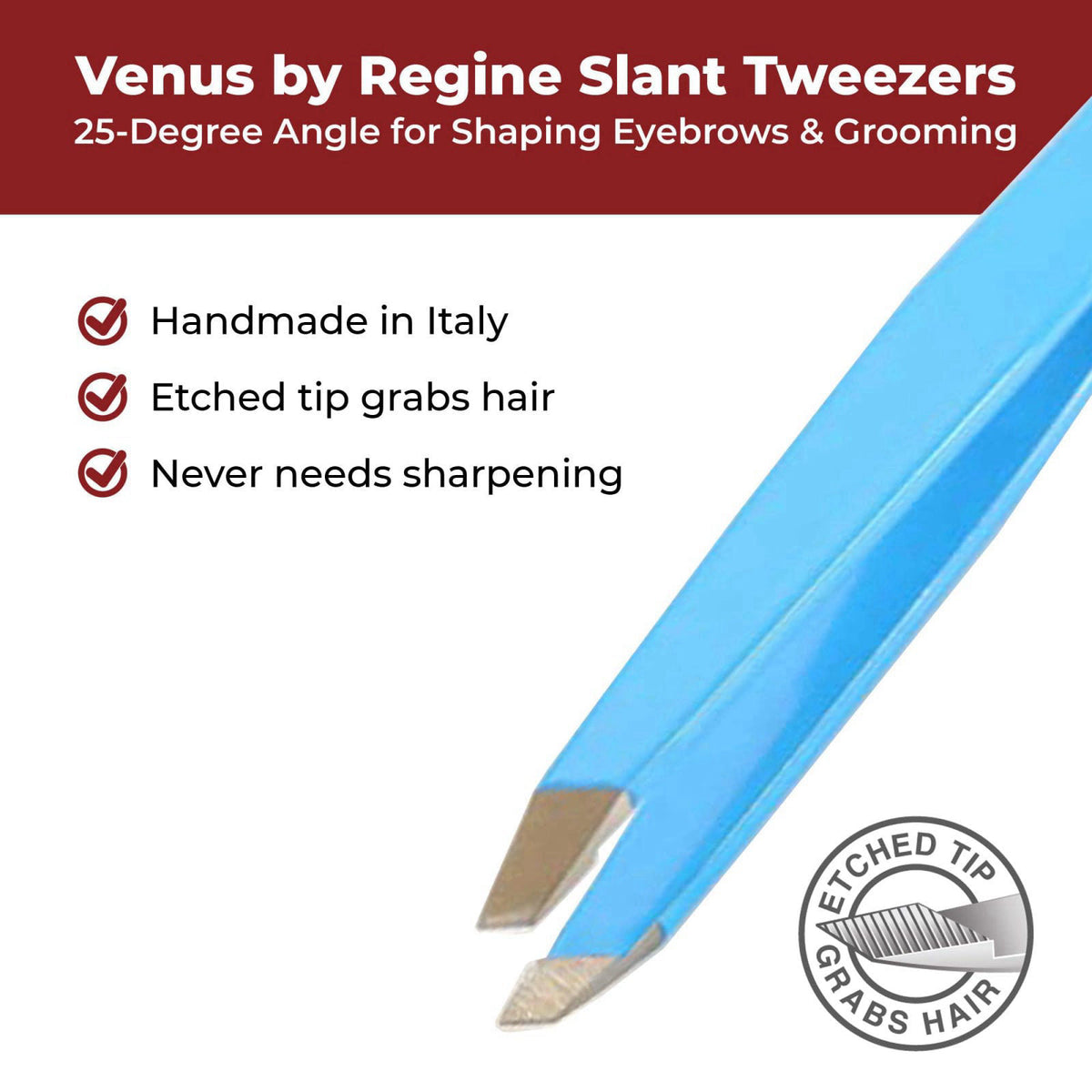Regine Switzerland Venus by Regine Slant Tweezers, Blue – full view