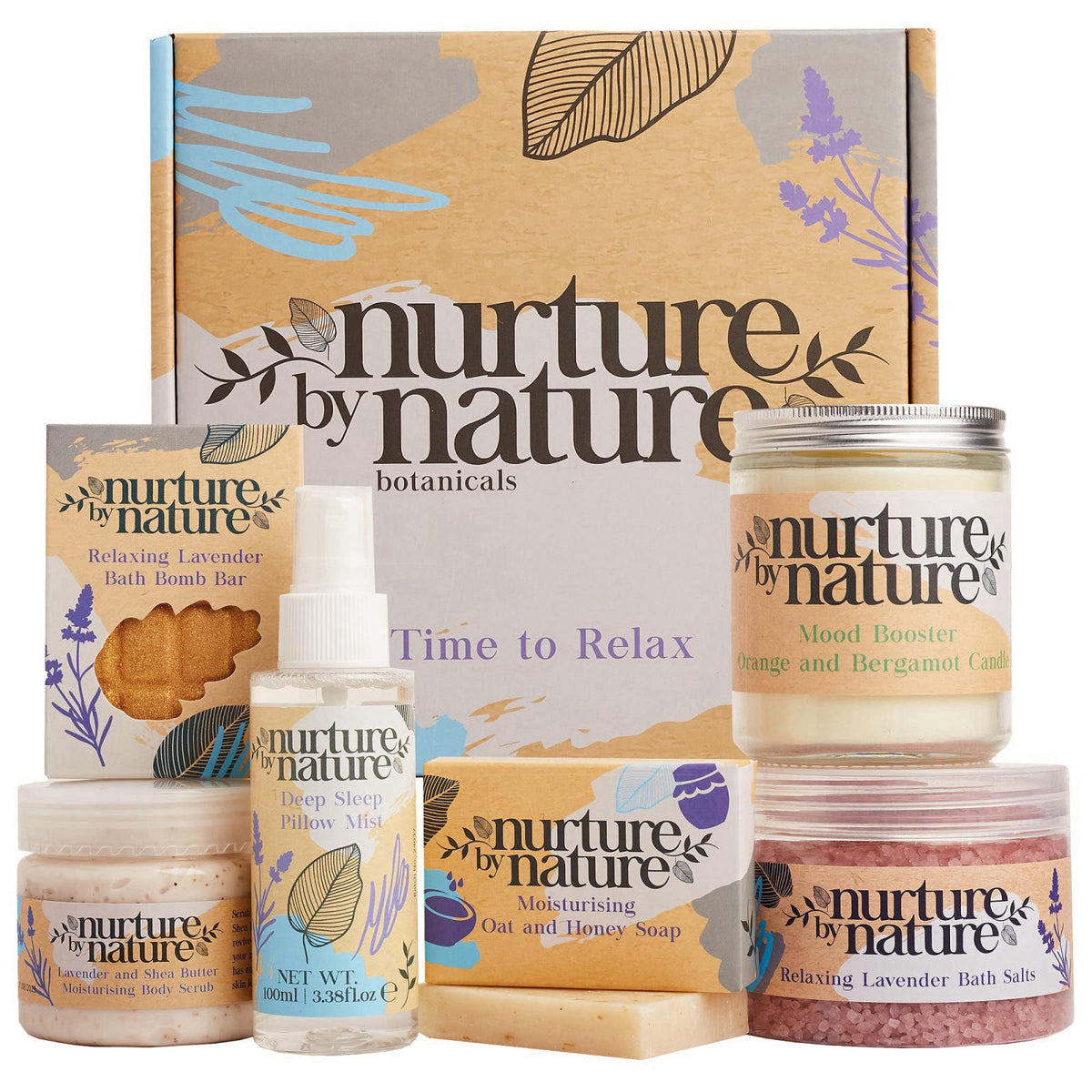 Nurture by Nature Botanicals Nurture by Nature Spa Gift Baskets for Women - at Home Spa Kit, Bath Set – close-up detail