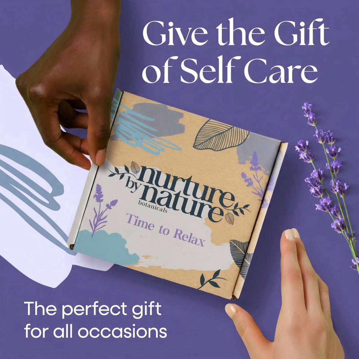 Nurture by Nature Botanicals Nurture by Nature Spa Gift Baskets for Women - at Home Spa Kit, Bath Set – packaging and la