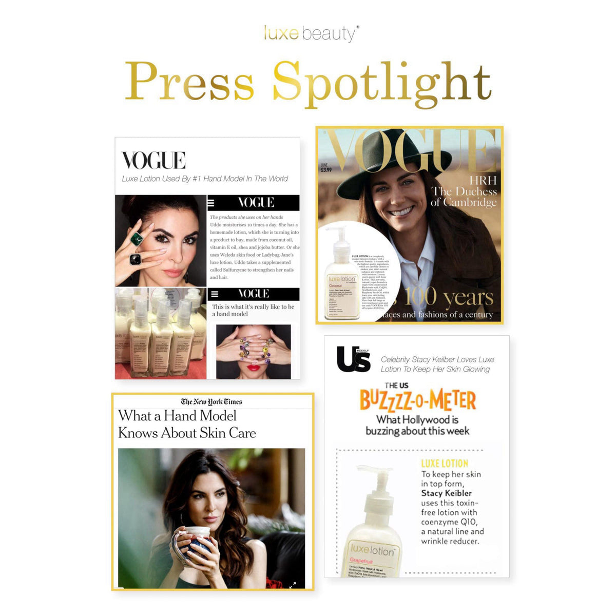 LUXEBEAUTY – Lotions on display