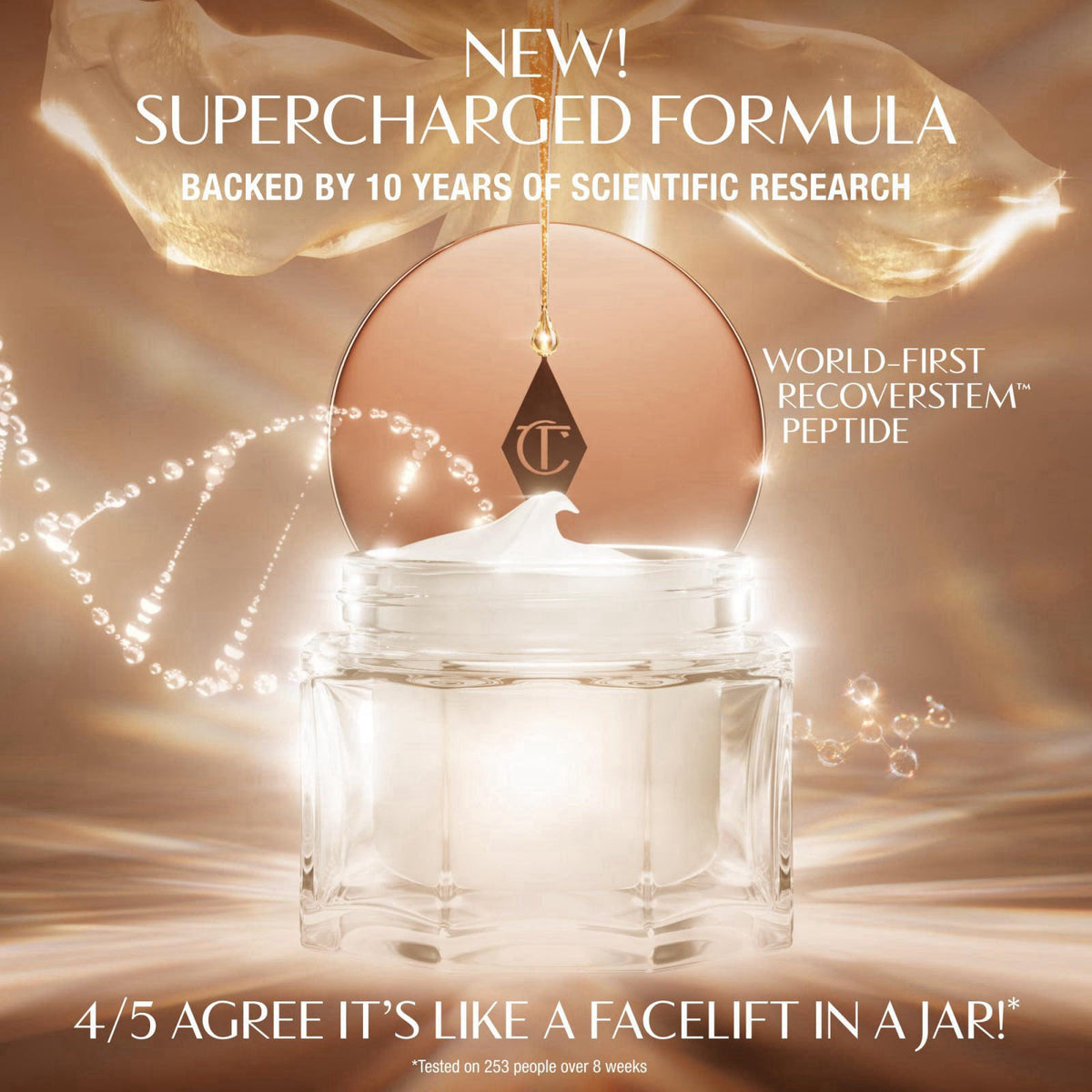 Charlotte Tilbury Magic Cream Face Moisturizer - Firming & Hydrating Face Cream to Create a Smoother-Looking Base for Ma
