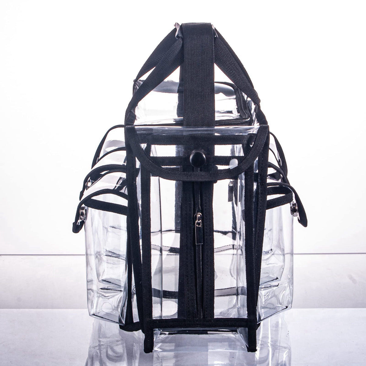 Tense Edano Wide Open Large Professional Clear PVC Travel Makeup Artist Set Bag Cosmetic Nails Beauty Bags Transparent V
