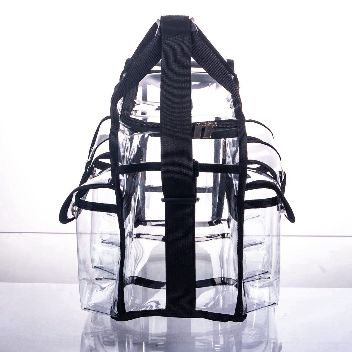 Tense Edano Wide Open Large Professional Clear PVC Travel Makeup Artist Set Bag Cosmetic Nails Beauty Bags Transparent V