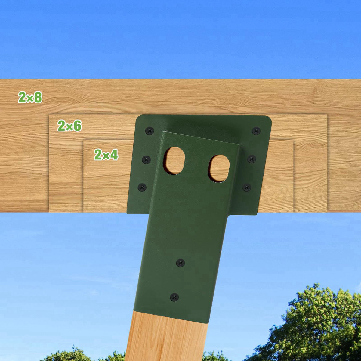 XIHUWZ 4"x 4" Compound Angle Brackets for Outdoor Platforms 4Pcs, Deer Hunting, Shooting Shacks, Observation Dec