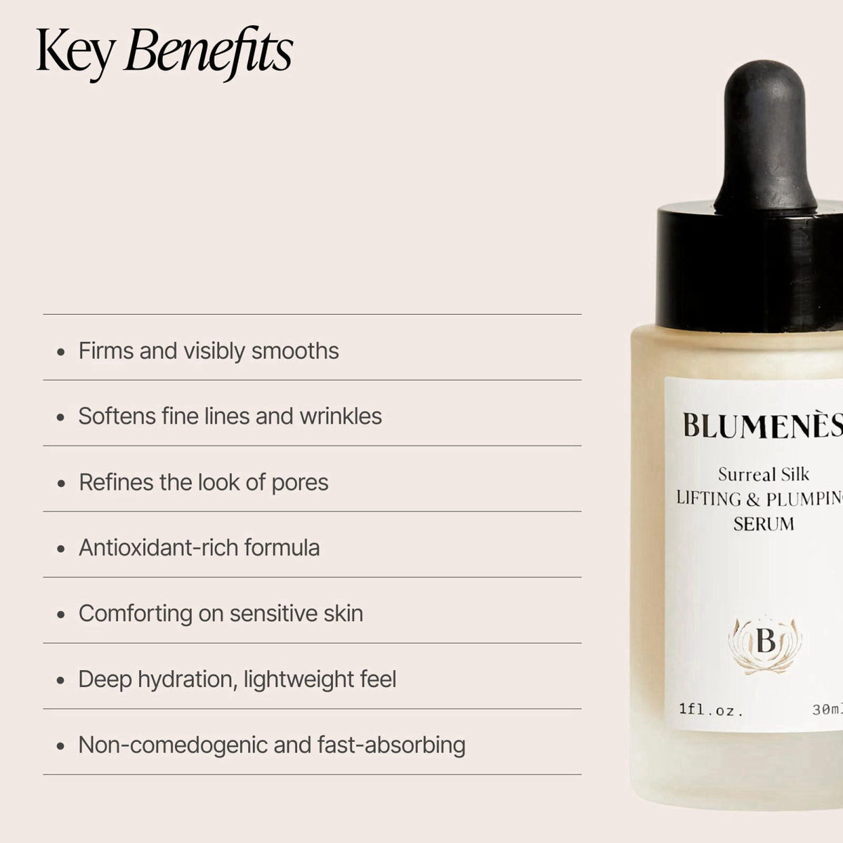 B Blumenes Natural Solution Blumenès Surreal Silk Lifting & Plumping Serum With Vitamin C, Travel 10ml – full view