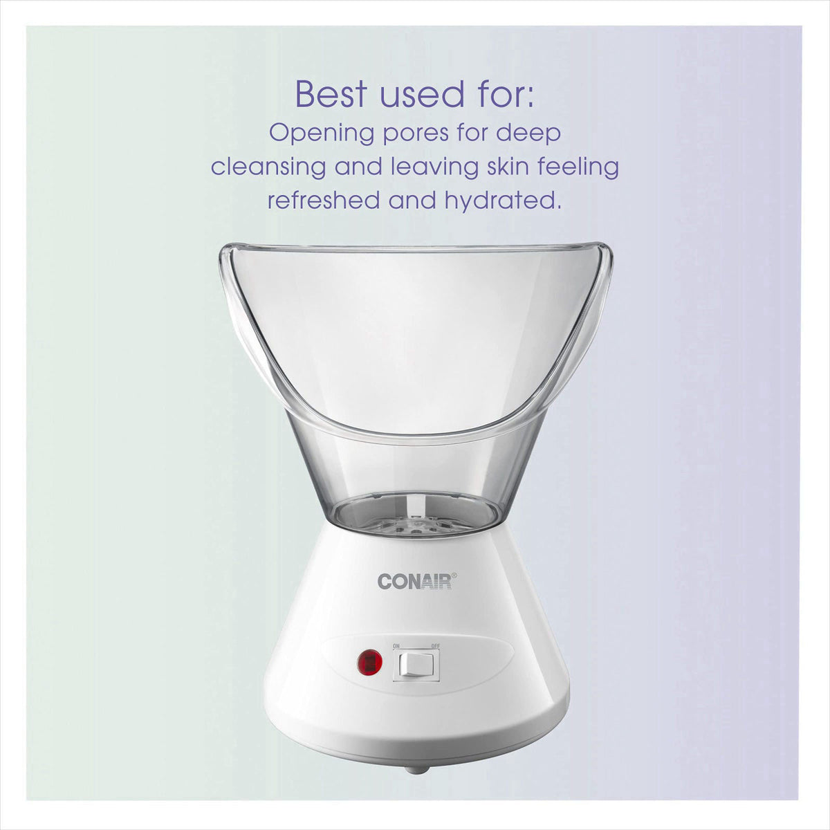 True Glow by Conair Moisturizing Mist Facial Steamer, Warm Steam Face Sauna for Deep Pore Cleansing & Hydration, Home Sp