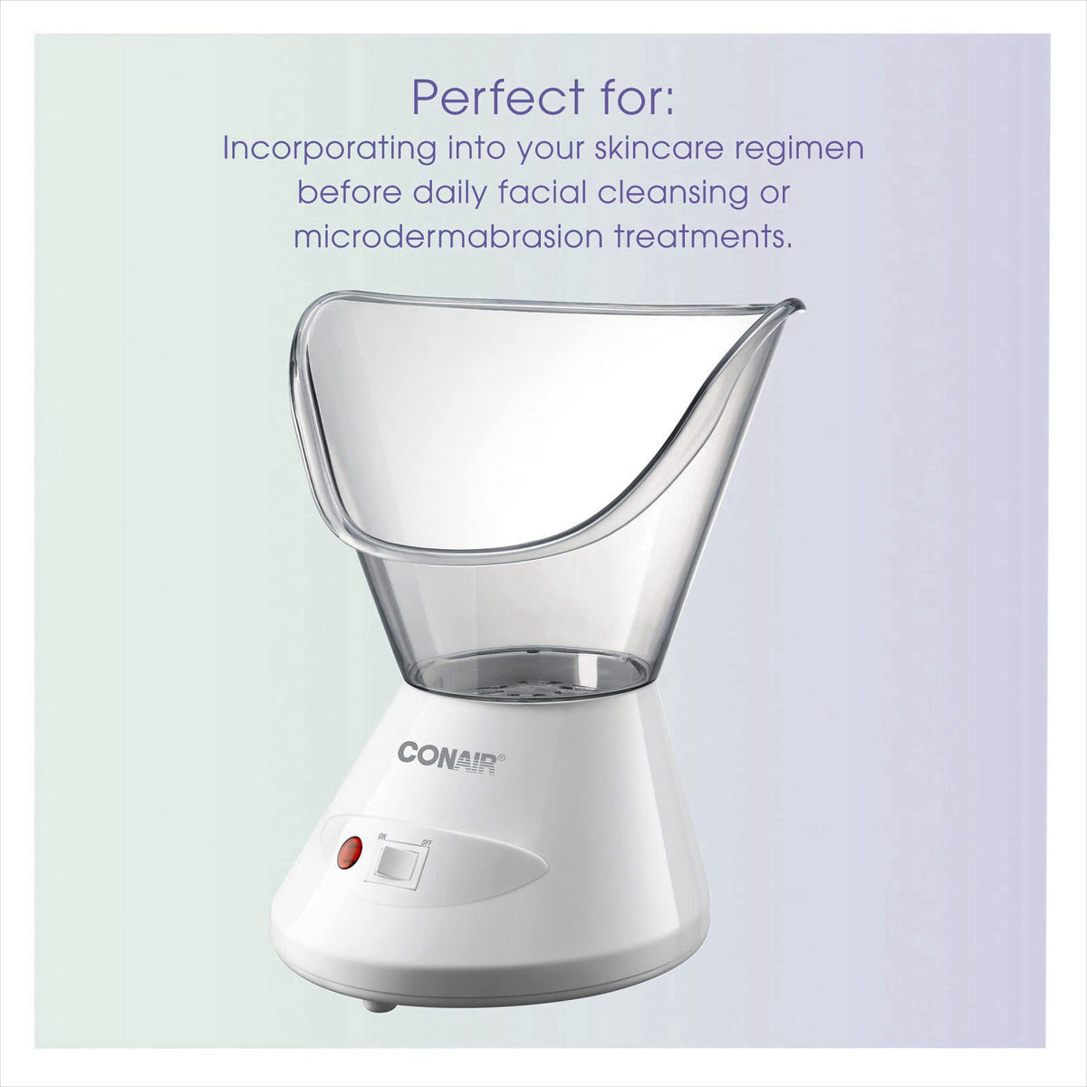 True Glow by Conair Moisturizing Mist Facial Steamer, Warm Steam Face Sauna for Deep Pore Cleansing & Hydration, Home Sp