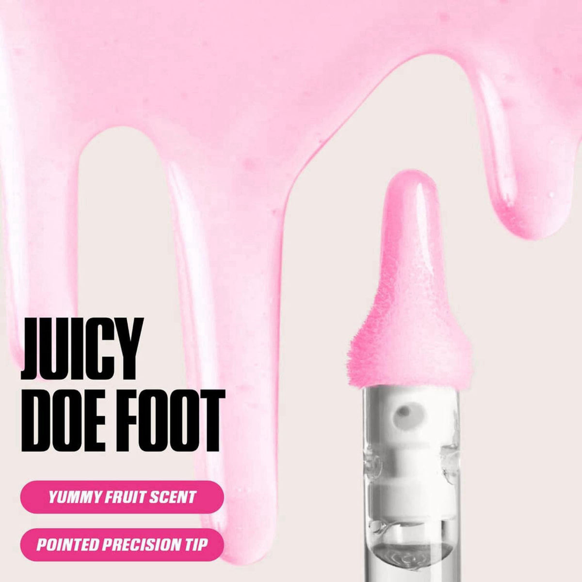 Huda Faux Filler Jelly Lip Oil - Juicy Goji (.13 Fl Oz) – packaging and label