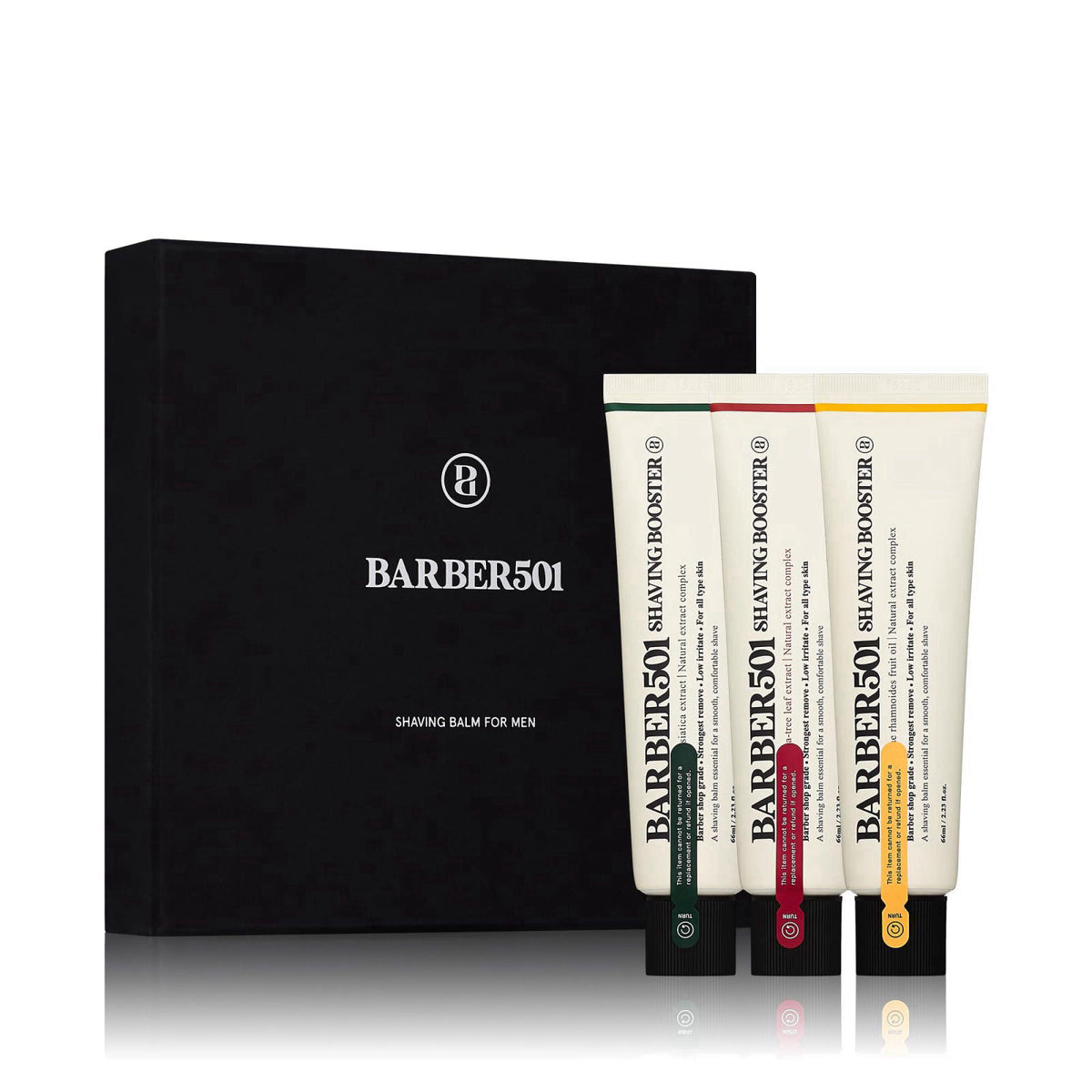 BARBER501 – Shaving Gels on display