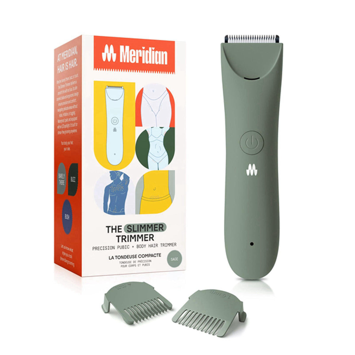 MERIDIAN The Slimmer Trimmer | Waterproof Bikini Trimmer for Women | Sage – product photo (Bikini Trimmers)