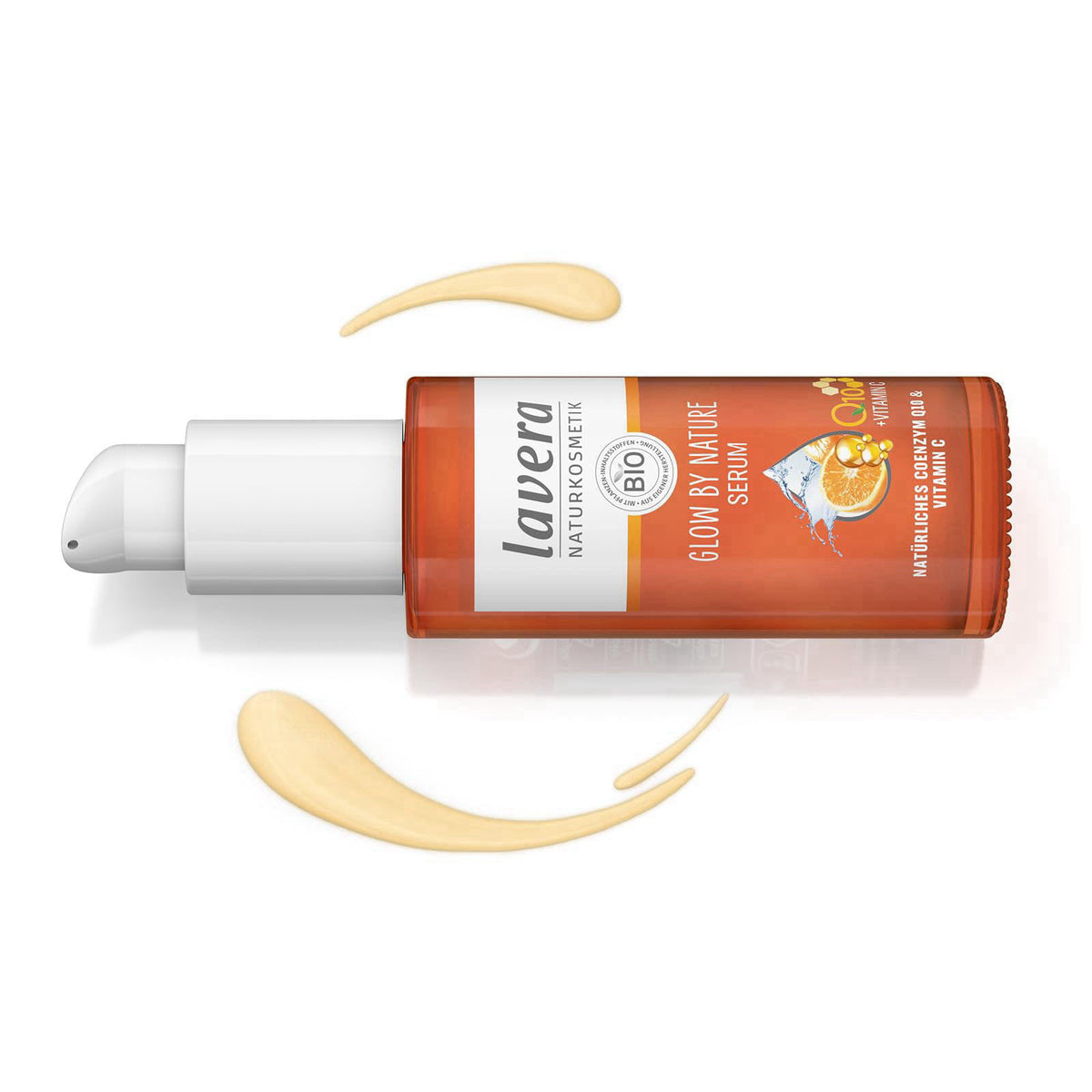 lavera Glow by Nature Serum - Face Serum with Q10 & Vitamin C for a Radiant Complexion - Moisturizing Facial Serum - Ant