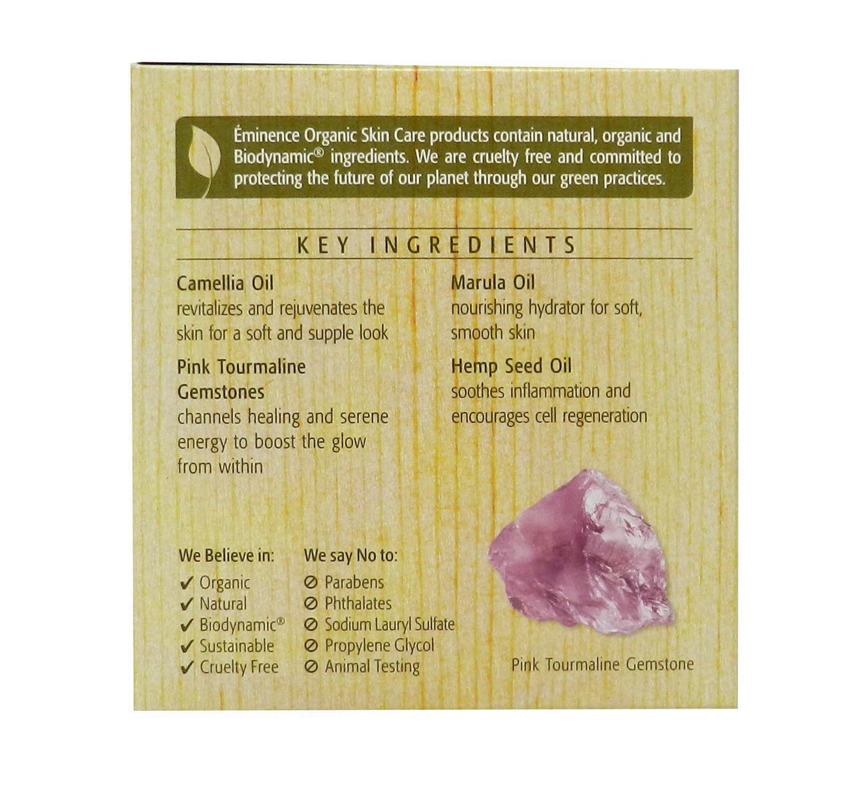 Eminence Camellia Glow Solid Face Oil, 1 Ounce – packaging and label