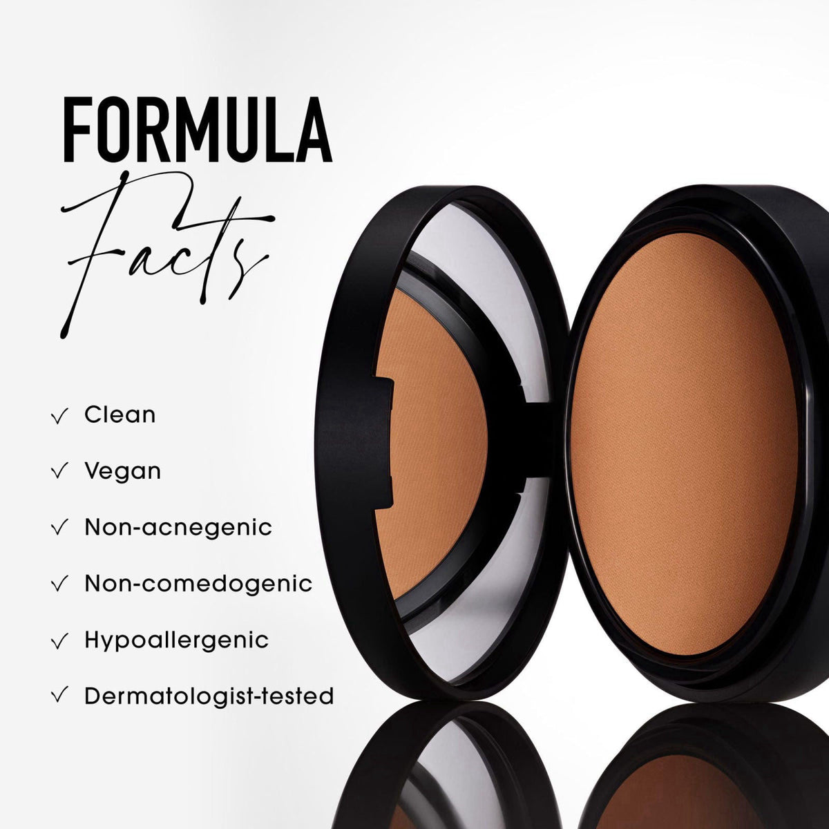 bareMinerals BAREPRO Pressed Powder Foundation – back view and specifications