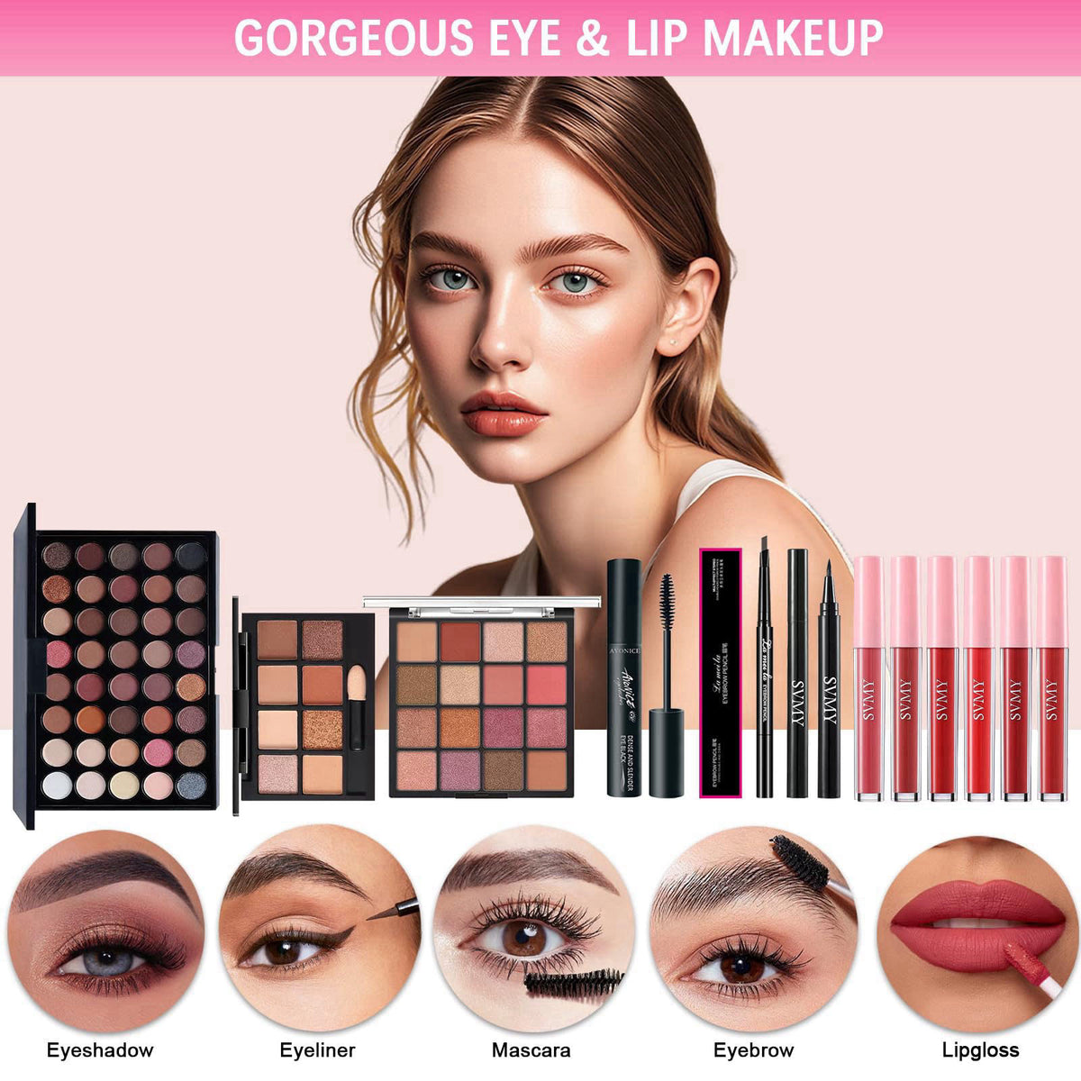Peenice All in One Makeup Kit for Women Full Kit, Makeup Gift Sets for Women Teens Girls, Makeup Essential Bundle Includ