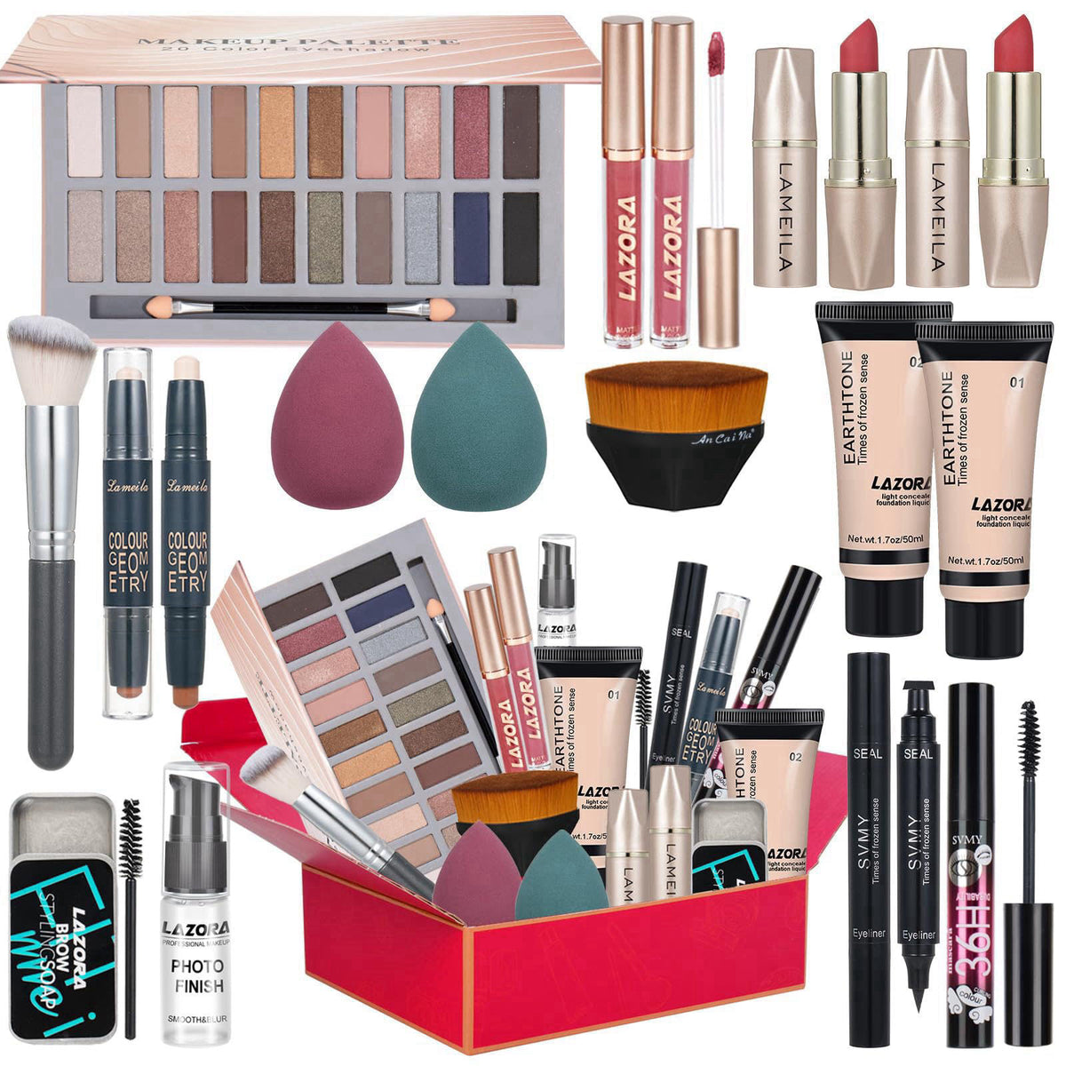 venshun Makeup Kit for Women Full Kit Makeup Sets for Teenagers Makeup Kits for Women Teen Girls Includes 20 Colors Eyes