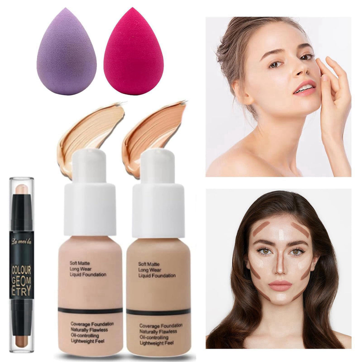 RevoNext 28 Pcs All in One Full Makeup Kit for Women, Makeup Set for Women&Beginner,Eyeshadow, Foundation, Lipsticks, Ey
