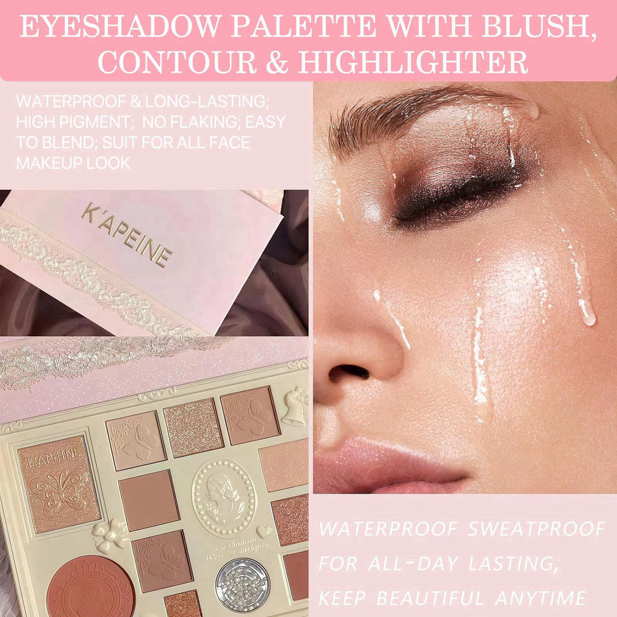 SIGHTLING Makeup Kit for Women Full Kit, All In One Makeup Gift Set for Women & Girls – back view and specifications