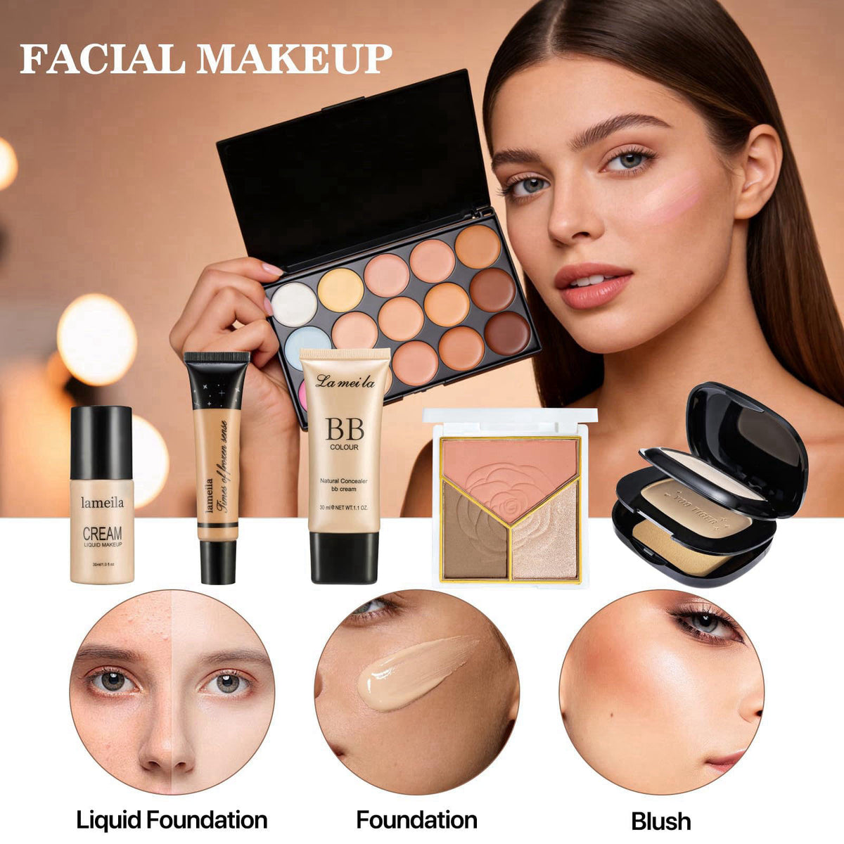 CHAFFUL All in One Makeup Set for Women Full Kit, Make Up Gift Set, Full Makeup Kit – packaging and label