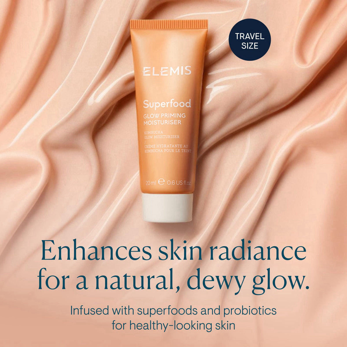 ELEMIS Superfood Glow Hydrating Primer, Facial Moisturizer – packaging and label