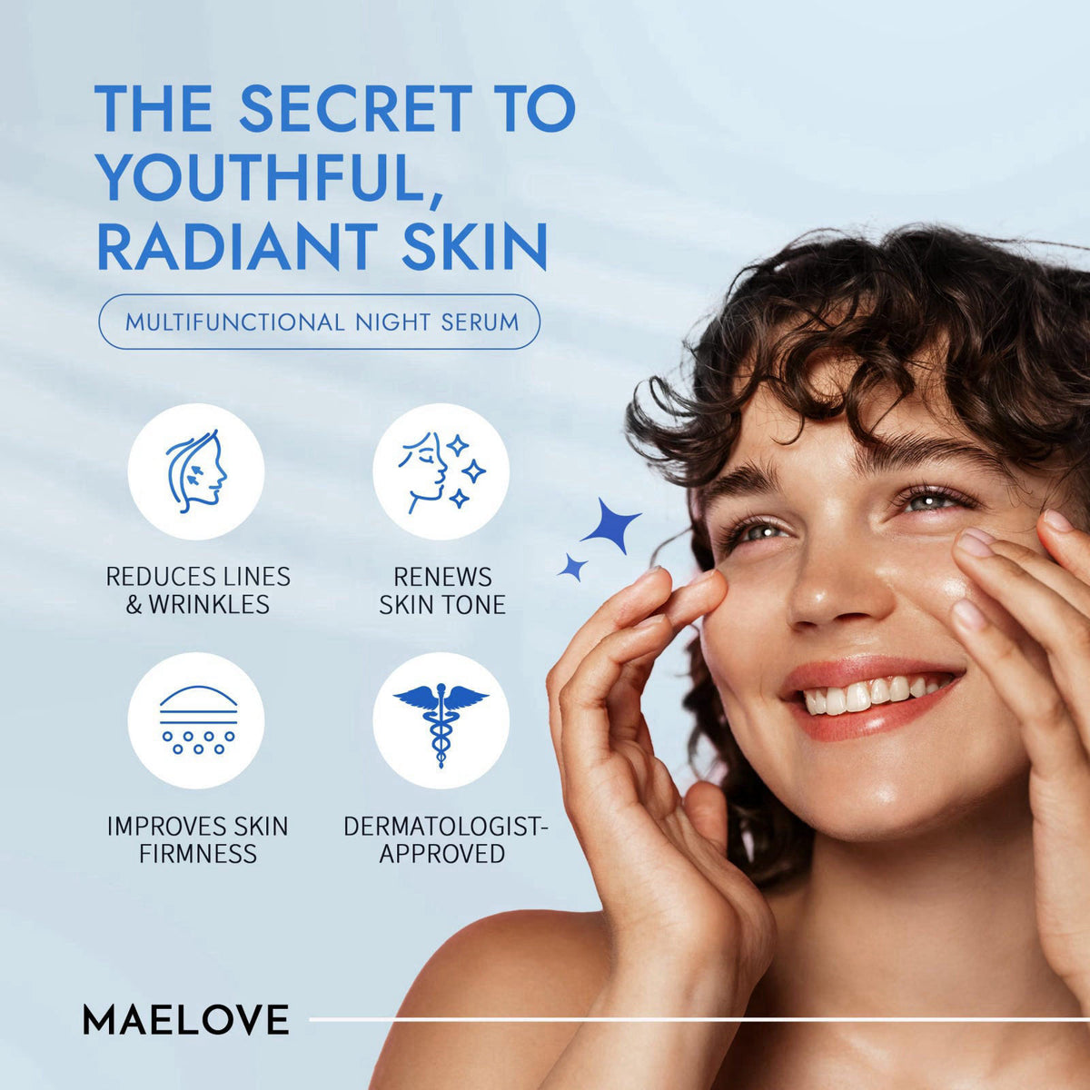 MAELOVE Moonlight Advanced Retinal Super Serum, 10x Stronger than Regular Retinol, for Softening Lines and Wrinkles, Red