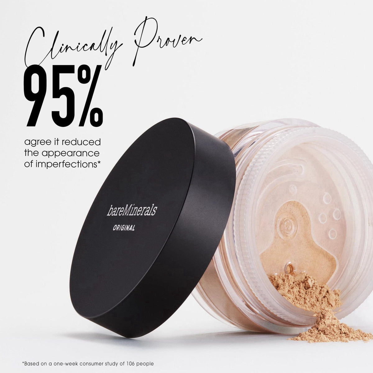 bareMinerals ORIGINAL Loose Powder Foundation, Fairly Light 03, 0.28 oz – full view