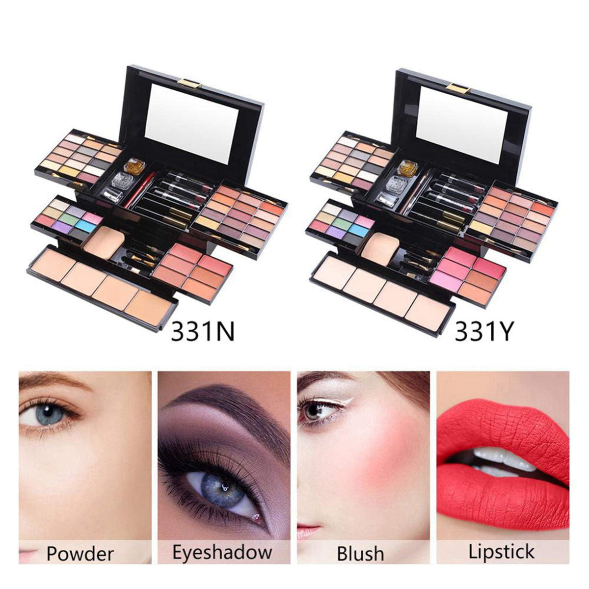 FantasyDay 54 Colors All in one Makeup Gift Set Holiday Birthday Beauty Cosmetic Essential Starter Bundle Include 39 Eye