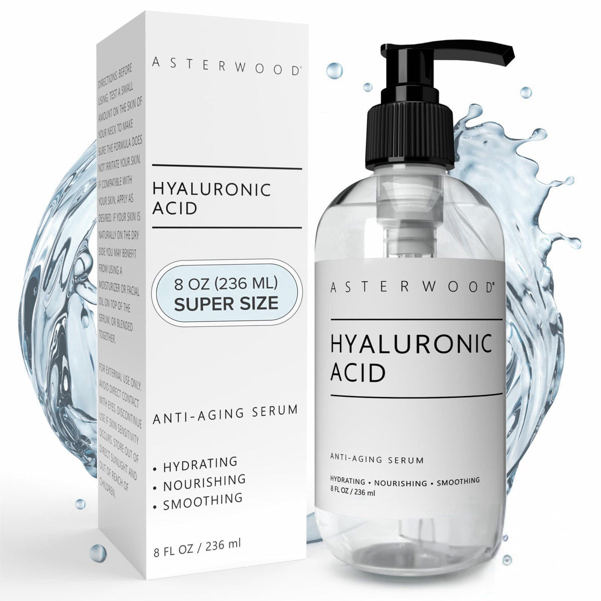Asterwood Pure Hyaluronic Acid Serum for Face, Anti-Aging & Hydrating – product photo (Serums)