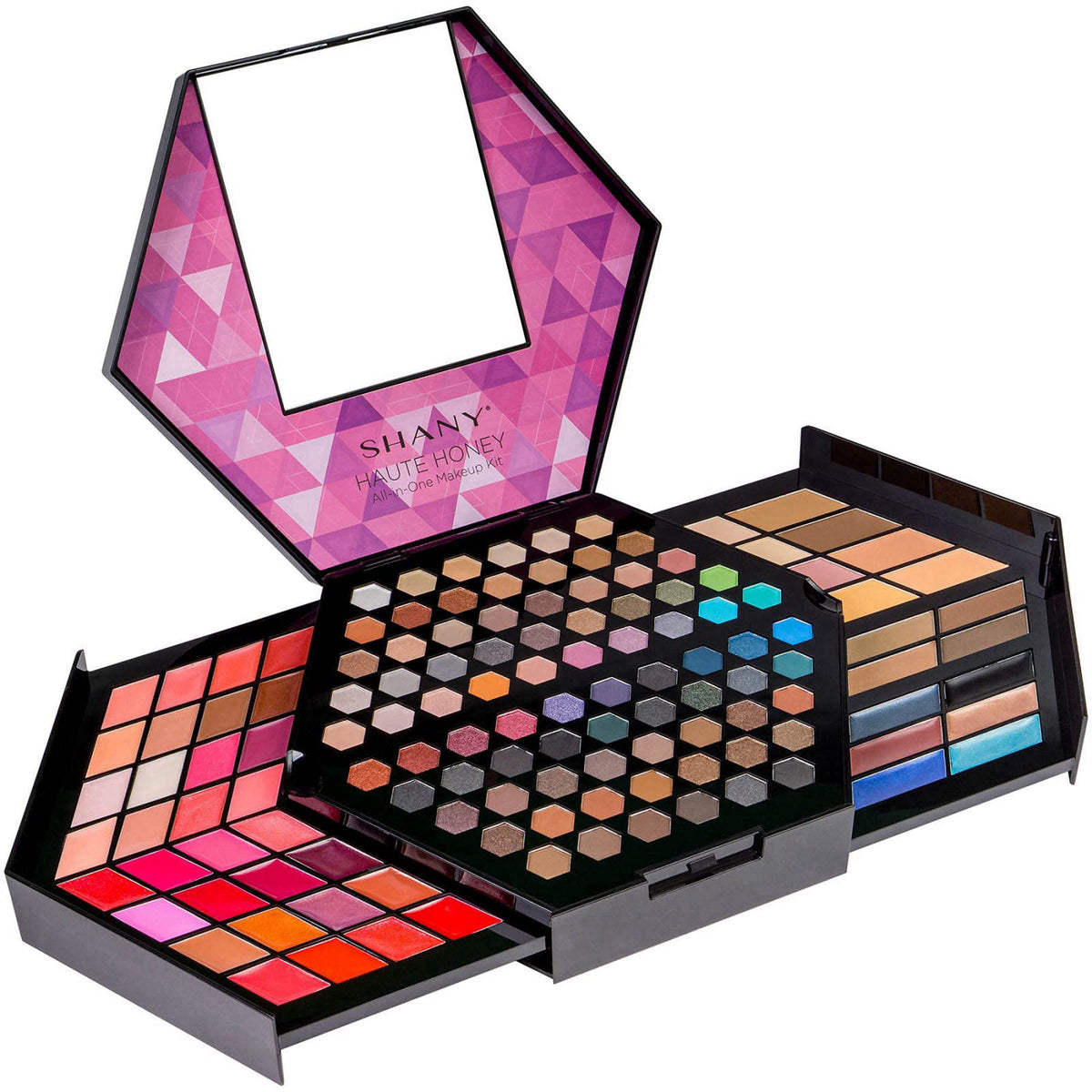 SHANY Haute Honey Makeup Set - All-in-One Makeup Kit with 80 Eyeshadows, 32 Lip Colors, 6 Gel Eyeliners, 4 Face Powders,