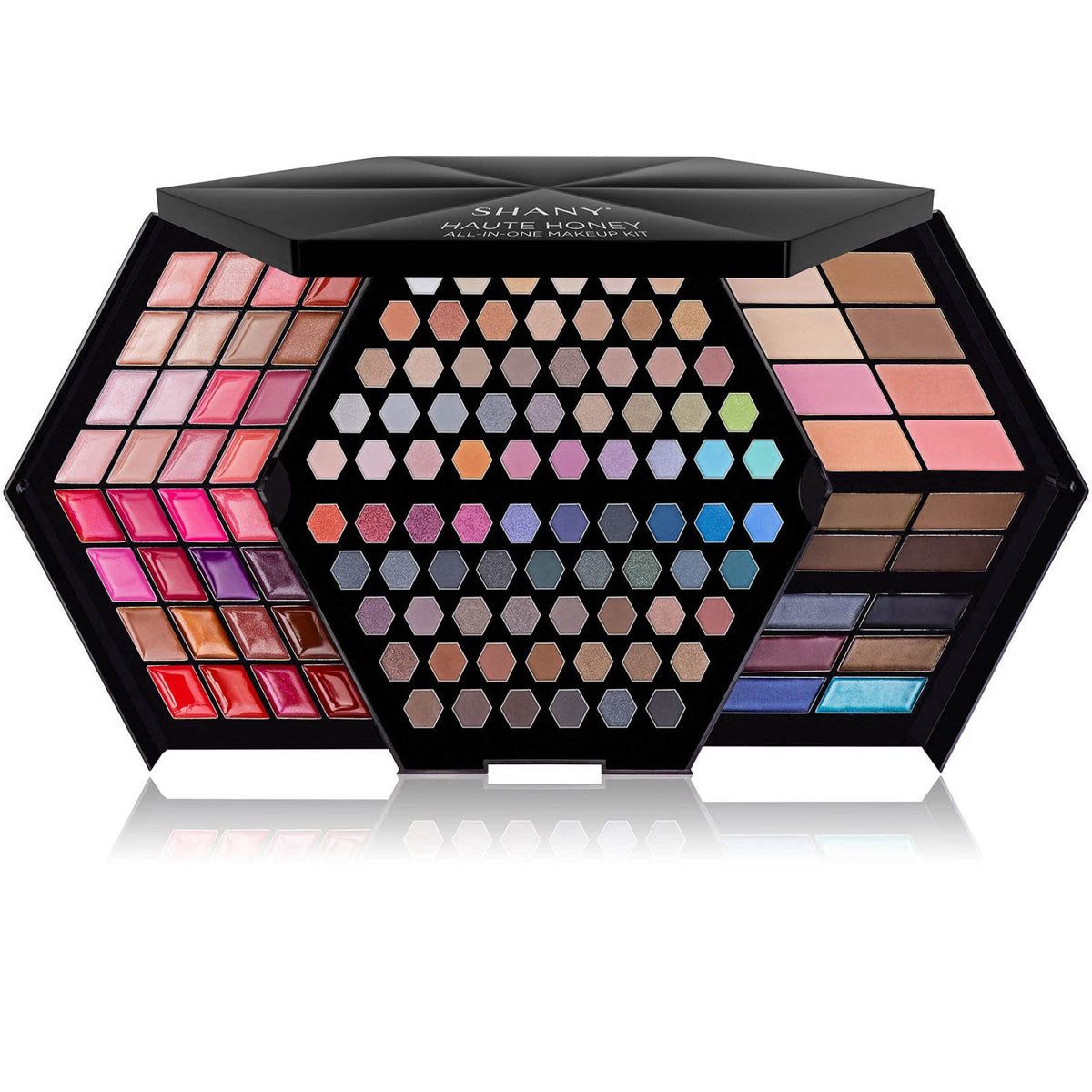 SHANY Haute Honey Makeup Set - All-in-One Makeup Kit with 80 Eyeshadows, 32 Lip Colors, 6 Gel Eyeliners, 4 Face Powders,