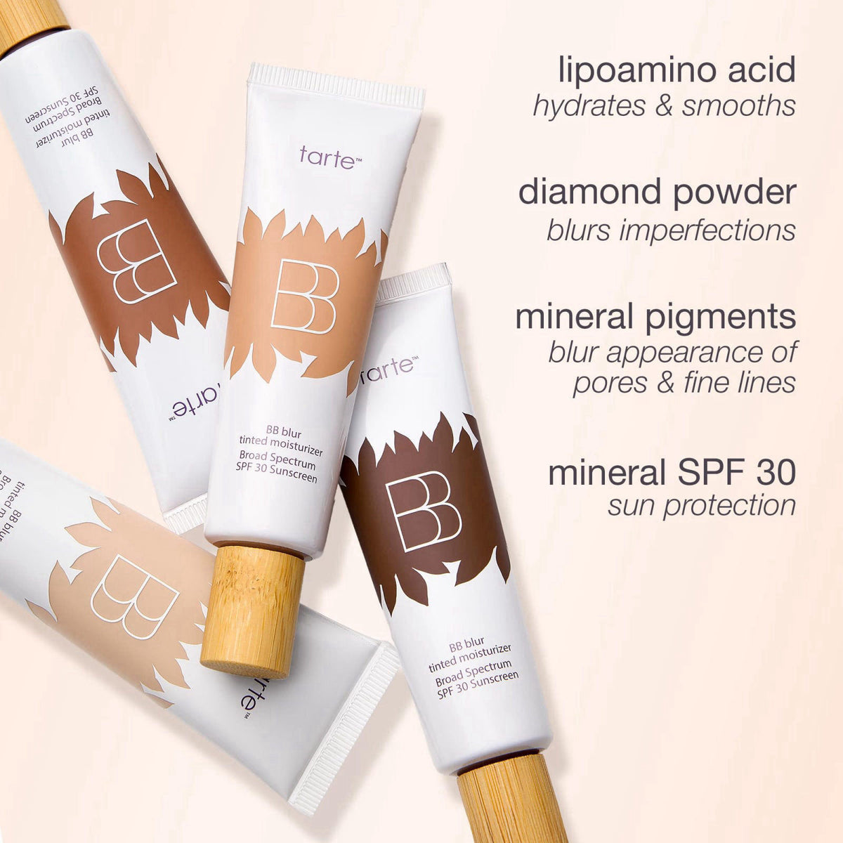 tarte BB blur tinted moisturizer Broad Spectrum SPF 30 – Medium Buildable Coverage with Natural Lightweight Matte Finish