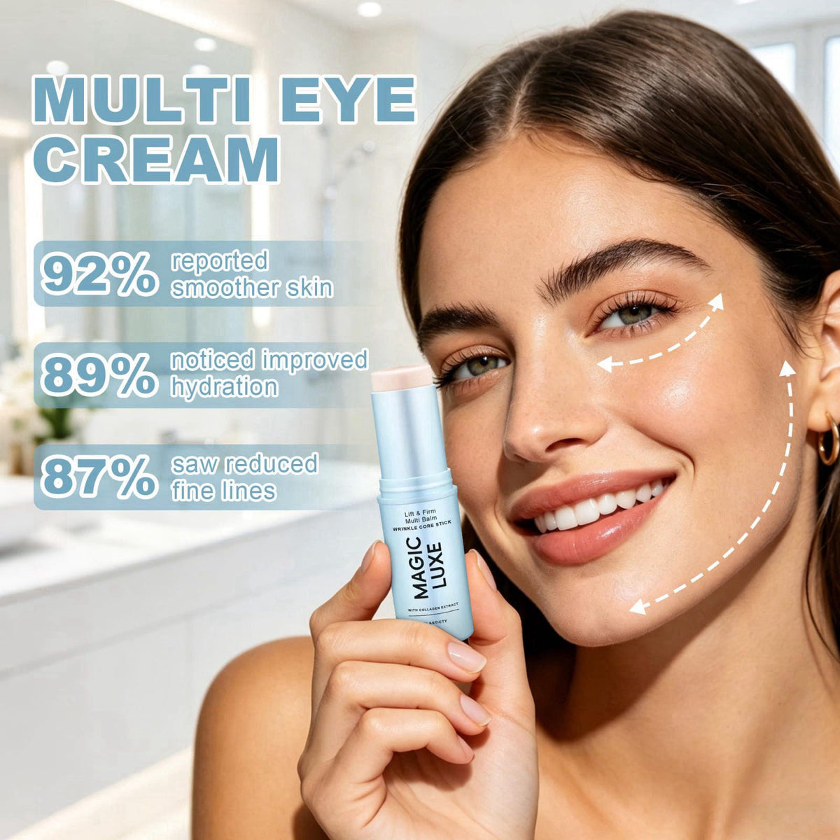 MAGIC LUXE OIL Magic Luxe Korean Under Eye Balm Stick, Luxe Under Eye Balm & Luxe Eye Cream Alternative, Hydrating Smoot