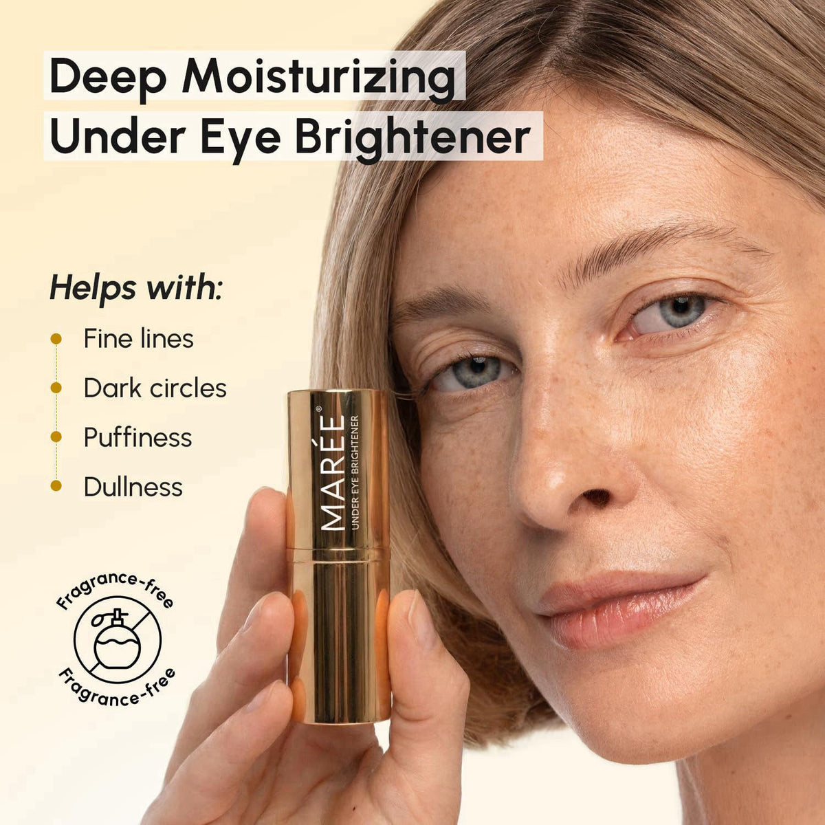 MAREE Under Eye Balm Stick - Under Eye Brightener Cream for Dark Circles – close-up detail