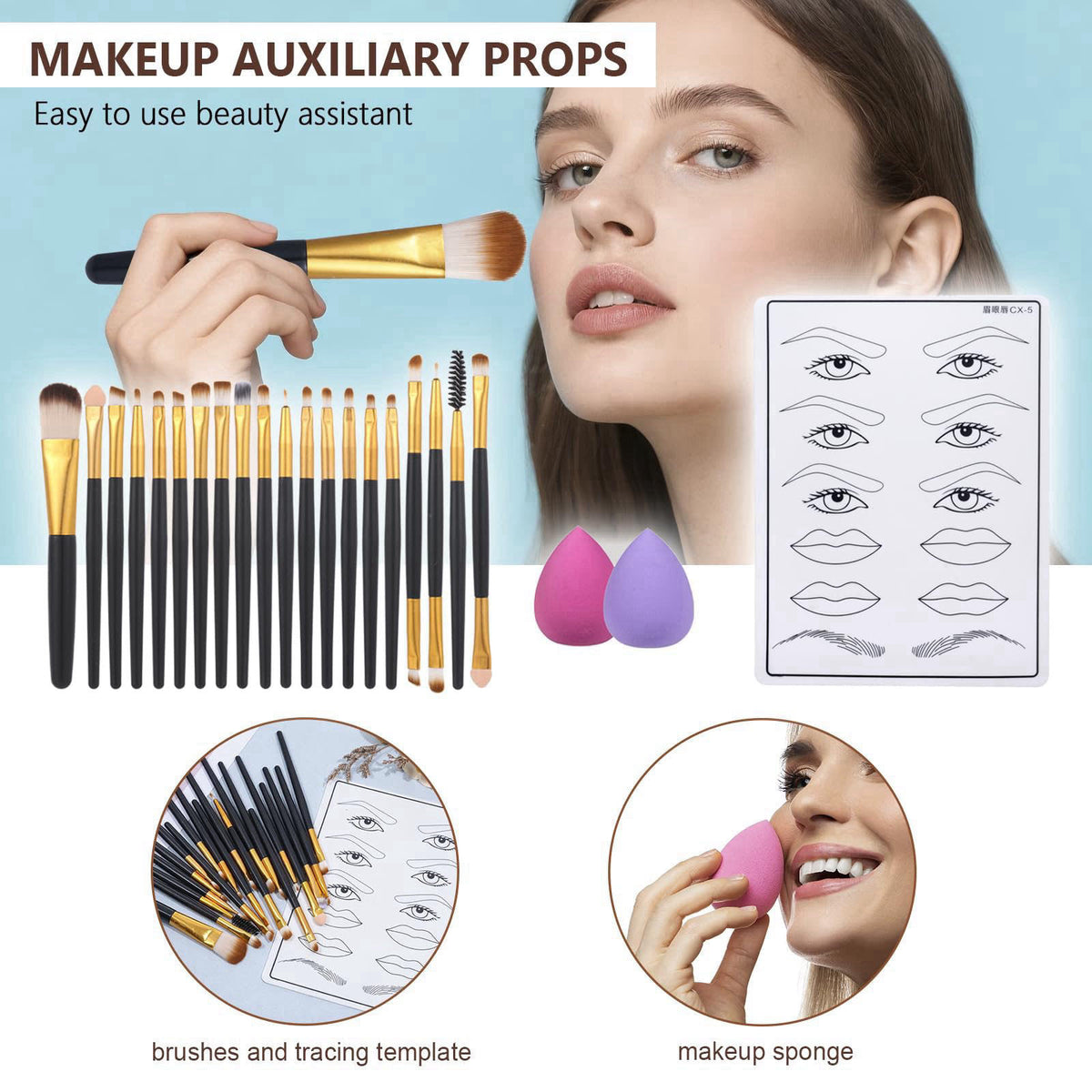 TooAemiS All in One Makeup Kit Makeup Kit for Women Full Kit Multipurpose Makeup ，eyeshadow、 liquid foundation,Loose pow