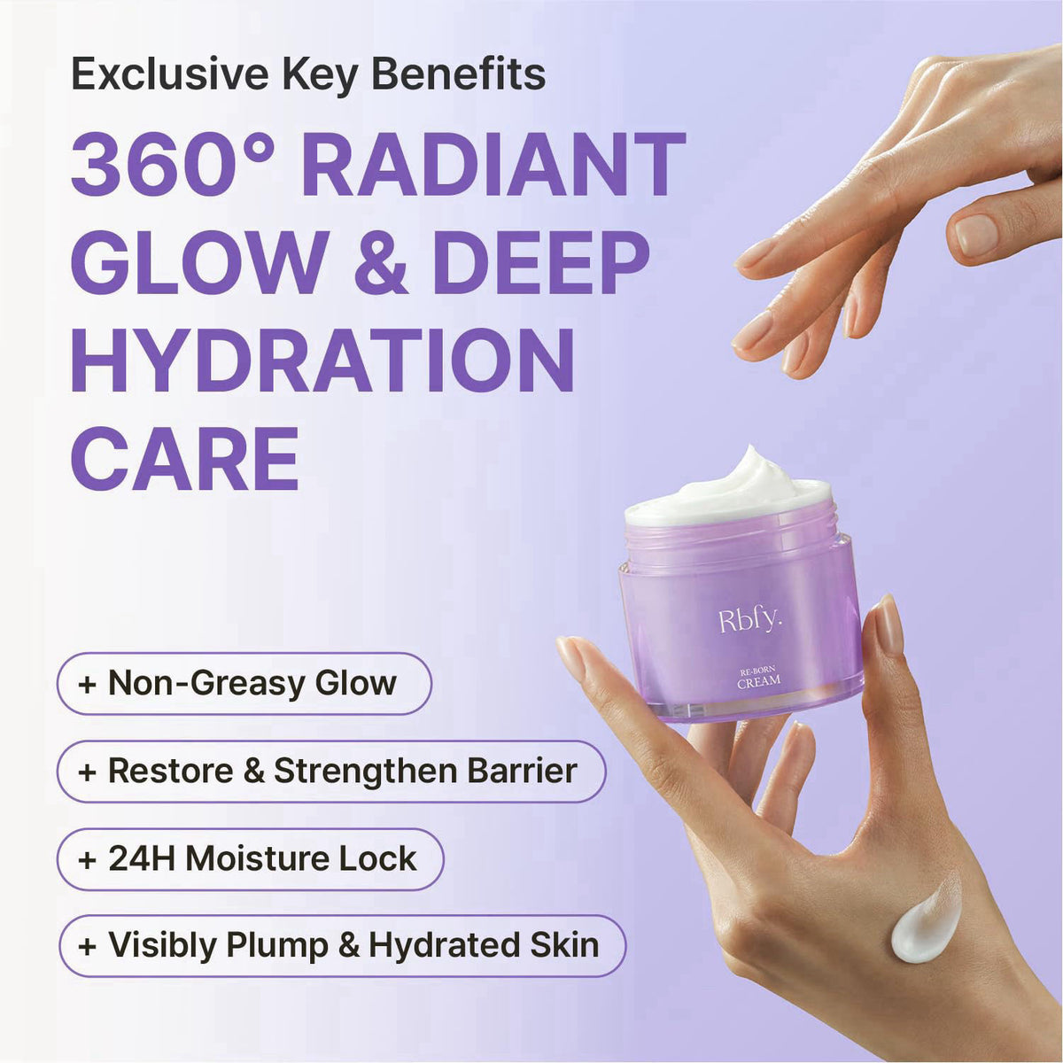 Rbfy. Re-Born Cream for Glass Skin Glow and Deep Hydration – alternate angle